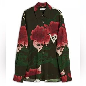 OUR LEGACY Above Printed Button Front Shirt Size 46 IT/FR Small NWOT